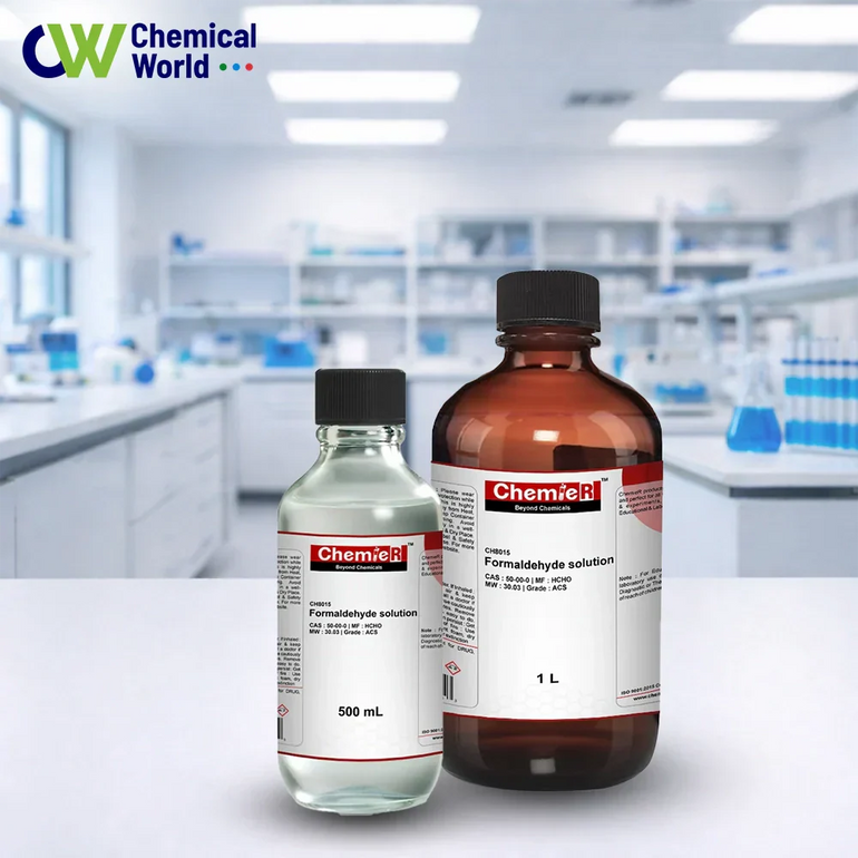 Discover formaldehyde solution uses, applications, importance, and safety practices in laboratories, industry, life sciences, and research.