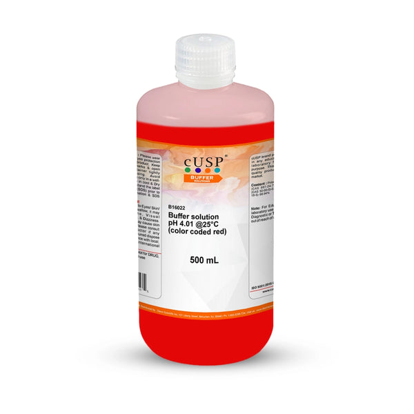 Buffer Solution pH 4.0 @ 25,°C Color Coded Red