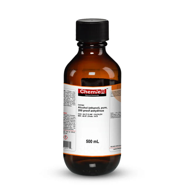 Alcohol (Ethanol), Pure, 200 Proof - General Use HPLC/UV - Reagent ACS Grade, Anhydrous