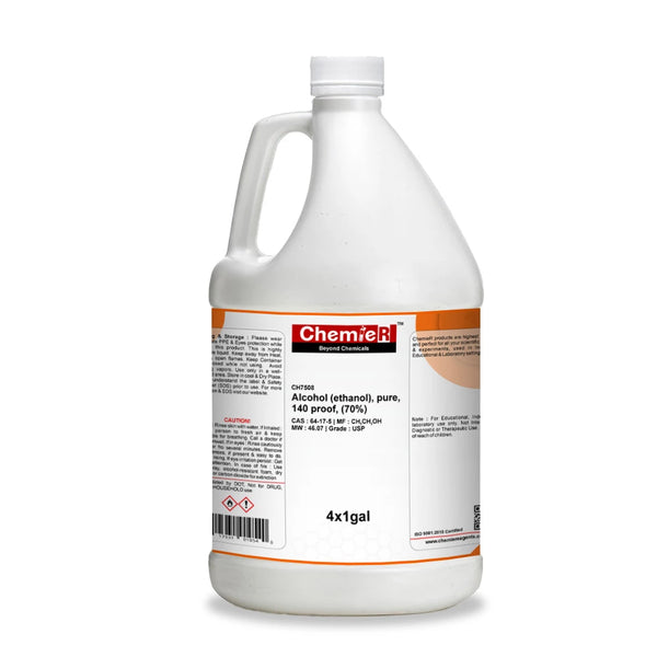 Alcohol (Ethanol), Pure, 140 Proof, (70%) USP