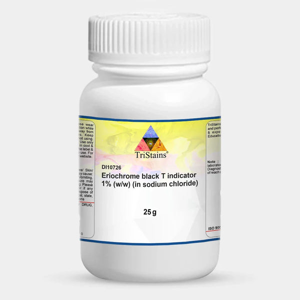 Eriochrome black T indicator 1% (w/w) in sodium chloride